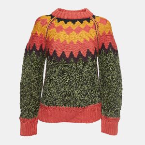 M Missoni Multicolor Patterned Wool-Blend Knit Sweater S, Sweaters & Cardigans - Luxury Closet catalog