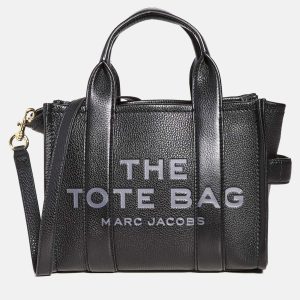 Marc Jacobs Black Leather Women's The Leather Mini Tote Bag, Tote Handbags - Luxury Closet catalog