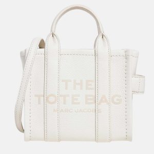 Marc Jacobs White Leather Women's The Mini Tote Bag, Tote Handbags - Luxury Closet catalog