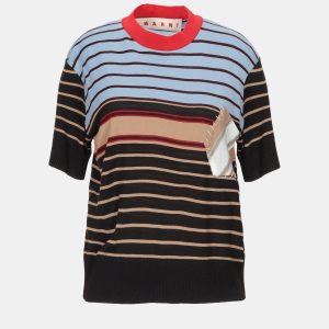 Marni Brown Striped Virgin Wool Sweater L (IT 44), Sweaters & Cardigans - Luxury Closet catalog