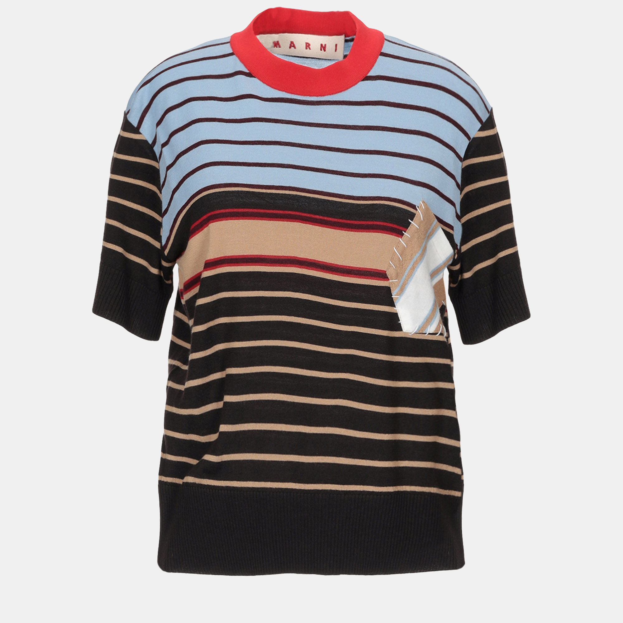 Marni Brown Striped Virgin Wool Sweater L (IT 44), Sweaters & Cardigans - Luxury Closet catalog
