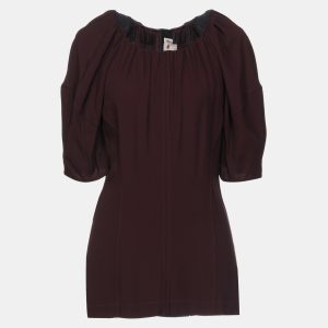 Marni Cocoa Crepe Gathered Blouse S (IT 40), Shirts & Tops - Luxury Closet catalog