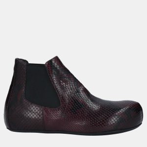 Marni Snakeskin Embossed Leather Ankle Boots Size 35, Boots - Luxury Closet catalog