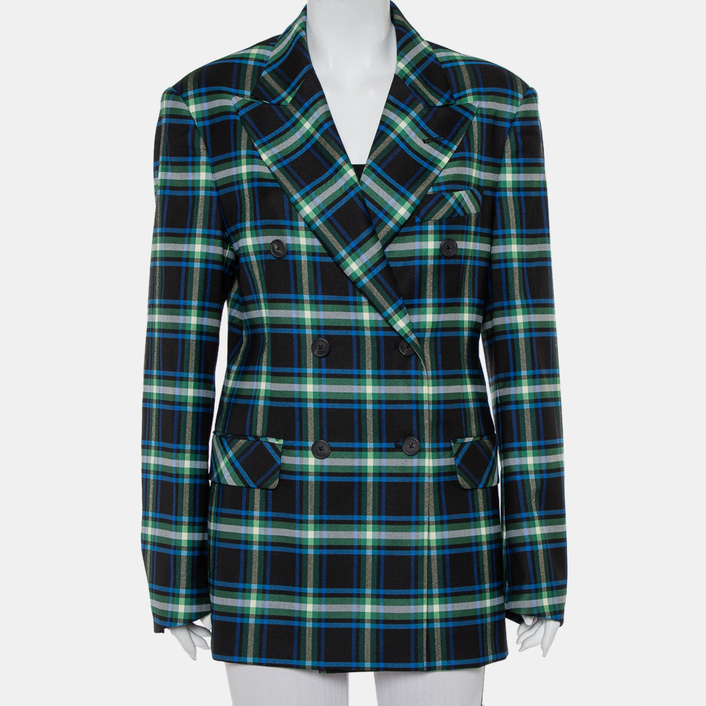 Mathew Adams Dolan Black Opera Checkered Wool Double Breasted Blazer M, Coats & Jackets - Luxury Closet catalog