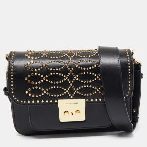 Michael Kors Black Leather Sloan Studded Shoulder Bag, Shoulder Bags - Luxury Closet catalog