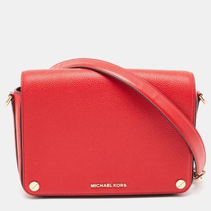 Michael Kors Red Leather Large Jet Set Crossbody Bag, Shoulder Bags - Luxury Closet catalog