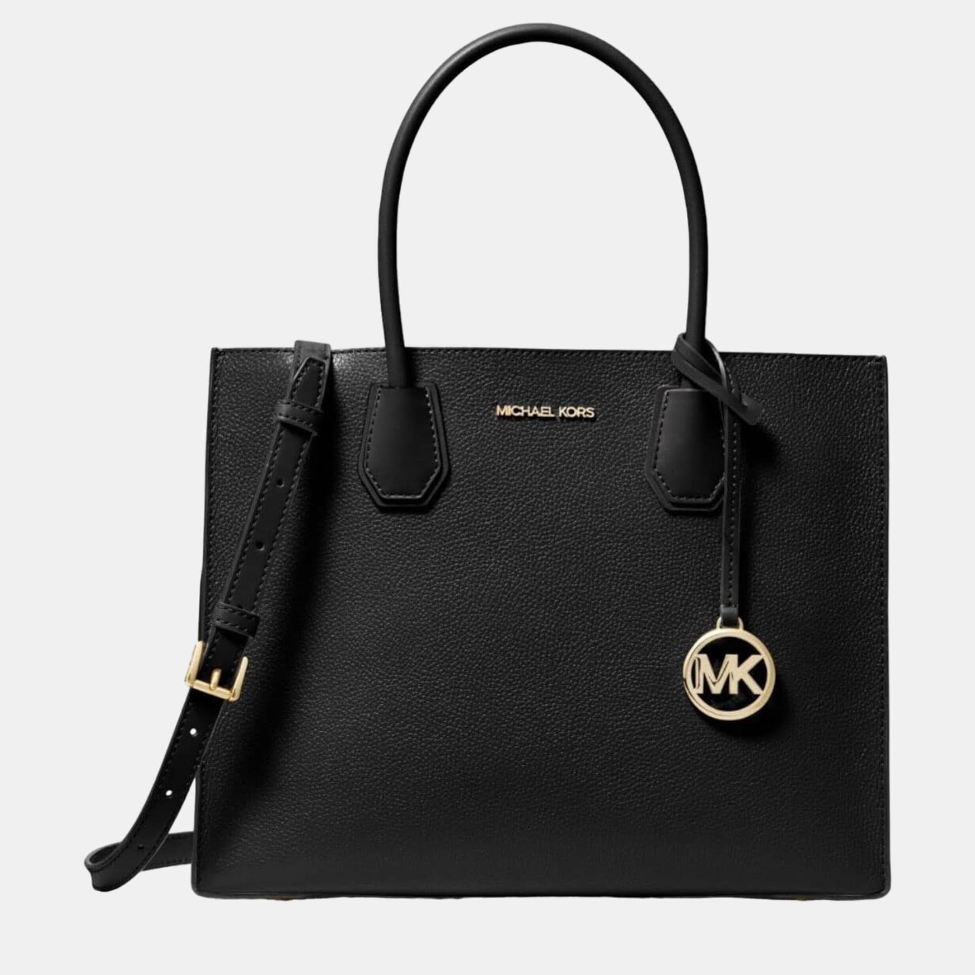 Michael Kors Black Leather Tote, Tote Handbags - Luxury Closet catalog