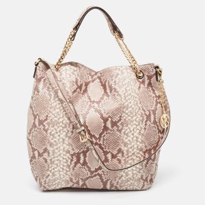 Michael Kors Beige Python Effect Leather Jet Set Chain Hobo, Hobo Handbags - Luxury Closet catalog