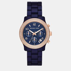Michael Kors Dark Blue Stainless Steel Watch, Watches - Luxury Closet catalog