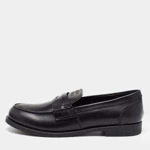 Miu Miu Black Leather Slip On Loafers Size 39.5, Loafers & Slip-Ons - Luxury Closet catalog