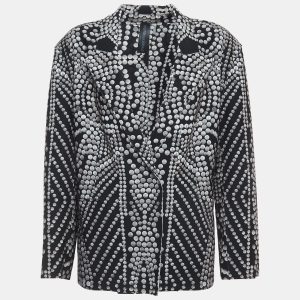 Norma Kamali Black Printed Lycra Single Breasted Straight Fit Jacket M, Coats & Jackets - Luxury Closet catalog