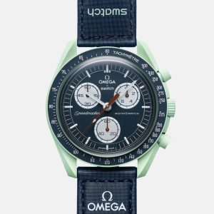 Omega Green and Blue Velcro Omega Mission On Earth So33G100 42 mm, Watches - Luxury Closet catalog