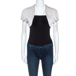 Paule Ka Cream Ottoman Open Front Bolero L, Coats & Jackets - Luxury Closet