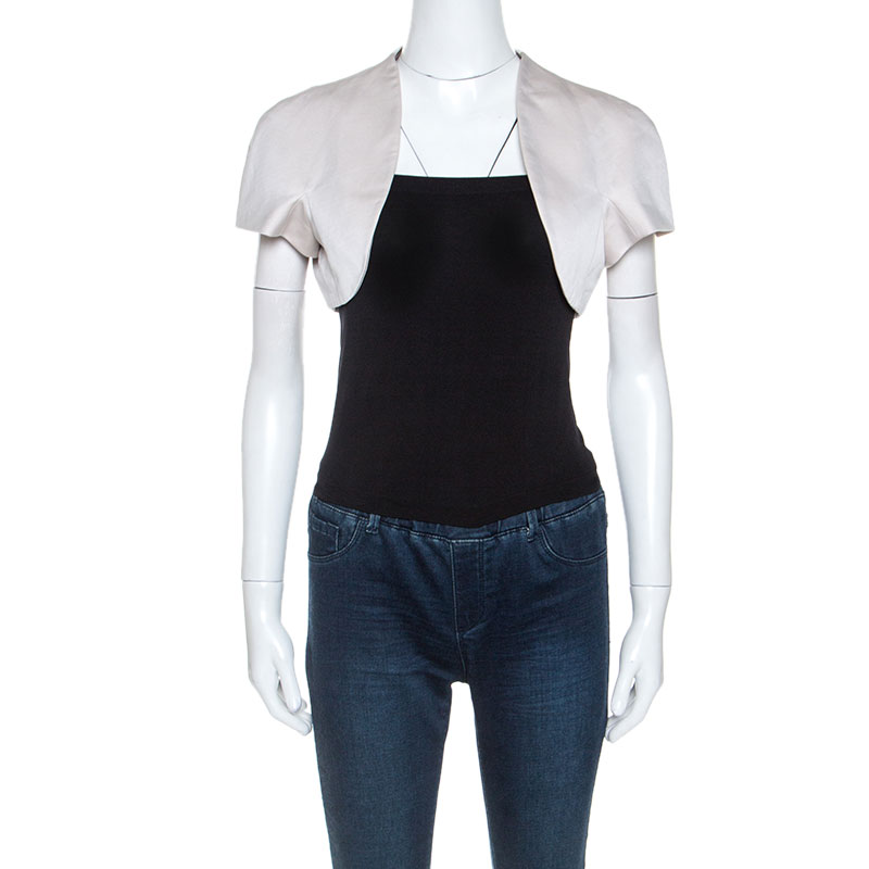 Paule Ka Cream Ottoman Open Front Bolero L, Coats & Jackets - Luxury Closet catalog