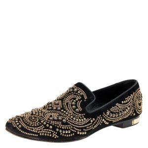 Philipp Plein Black Suede Embellished Smoking Loafers Size 37, Loafers & Slip-Ons - Luxury Closet catalog