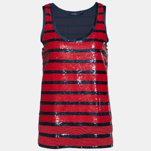 Polo Ralph Lauren Red & Navy Blue Sequined Tank Top S, Shirts & Tops - Luxury Closet catalog