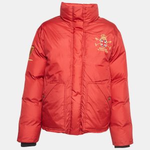 Polo Ralph Lauren Red Graphic Print Synthetic Buttoned Down Jacket XS, Coats & Jackets - Luxury Closet catalog
