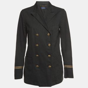 Polo Ralph Lauren Black Denim Double Breasted Officer's Jacket M, Coats & Jackets - Luxury Closet catalog