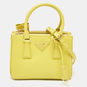 Prada Yellow Saffiano Lux Leather Mini Galleria Tote, Tote Handbags - Luxury Closet catalog