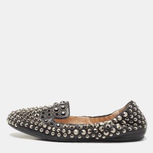Prada Sport Black Leather Studded Smoking Slippers Size 38.5, Loafers & Slip-Ons - Luxury Closet catalog