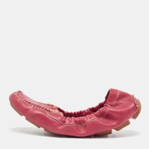 Prada Pink Leather Scrunch Slip On Loafers Size 36.5, Loafers & Slip-Ons - Luxury Closet catalog