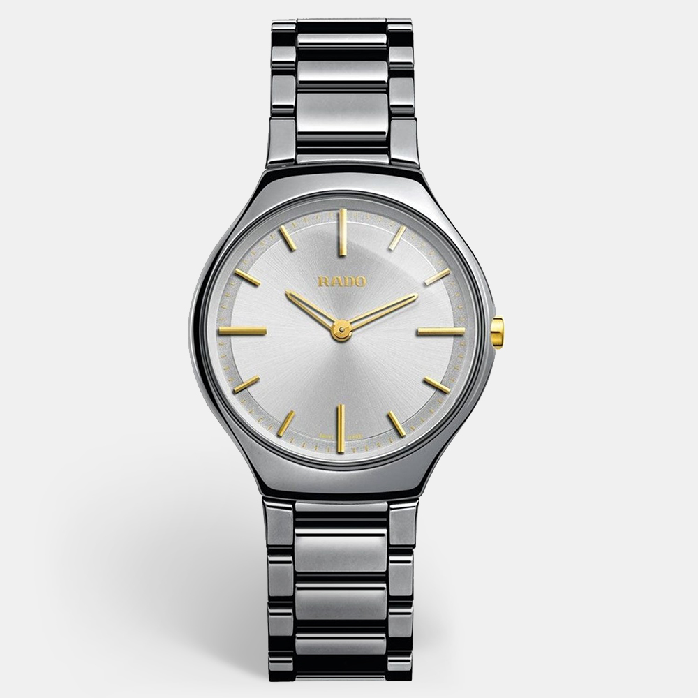 Rado Silver Plasma High-Tech Ceramic True Thinline R27956112 Women's Wristwatch 30 mm, Watches - Luxury Closet catalog