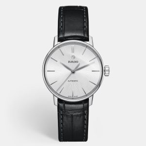 Rado Silver Stainless Steel Leather Coupole R22862015 Women's Wristwatch 32 mm, Watches - Luxury Closet catalog