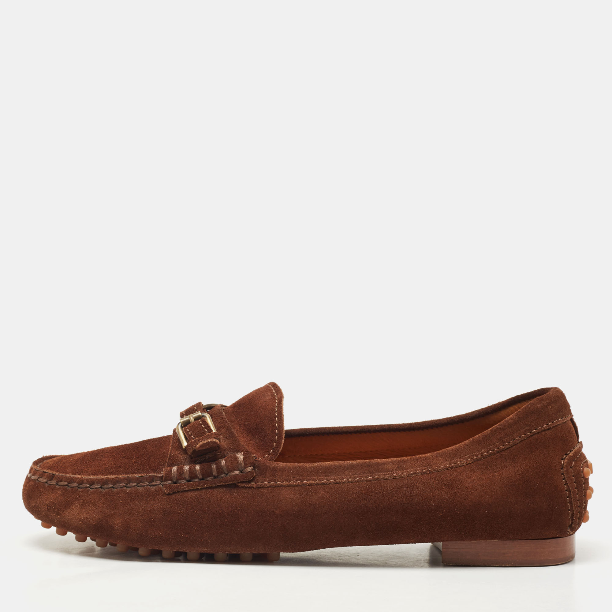 Ralph Lauren Collection Brown Suede Loafers Size 37.5, Loafers & Slip-Ons - Luxury Closet catalog