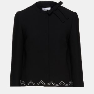 Red Valentino Black Crepe Bow Detail Jacket L (IT 44), Coats & Jackets - Luxury Closet catalog