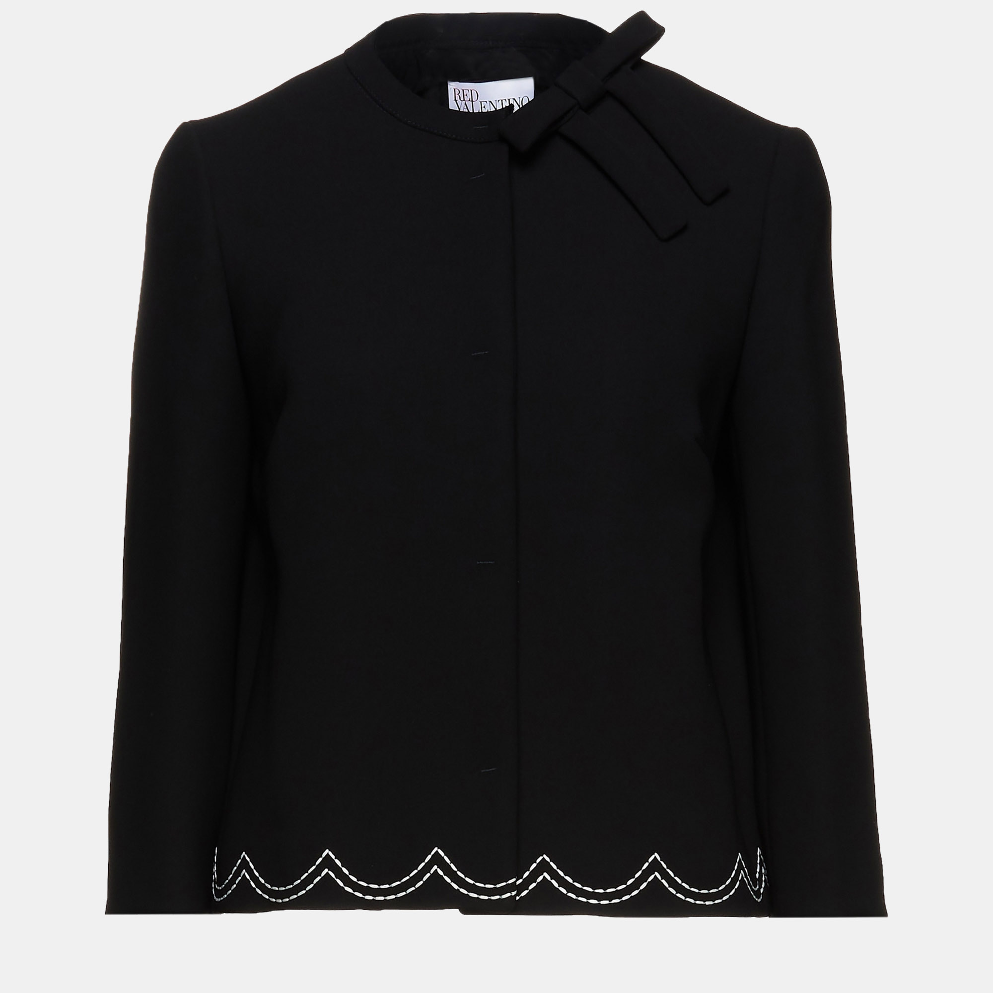 Red Valentino Black Crepe Bow Detail Jacket L (IT 44), Coats & Jackets - Luxury Closet catalog