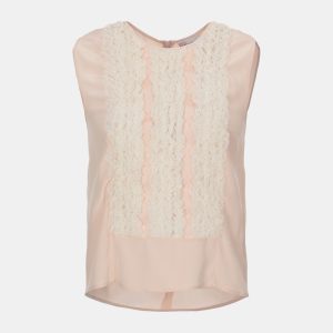 Red Valentino Peach Silk Ruffled Sleeveless Top S (IT 40), Shirts & Tops - Luxury Closet catalog