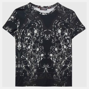 Roberto Cavalli Black Printed Cotton Active T-Shirt L, Shirts & Tops - Luxury Closet catalog