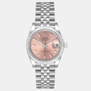 Rolex Pink 18K White Gold And Stainless Steel Datejust 278274 Women's Wristwatch 31 mm, Watches - Luxury Closet catalog