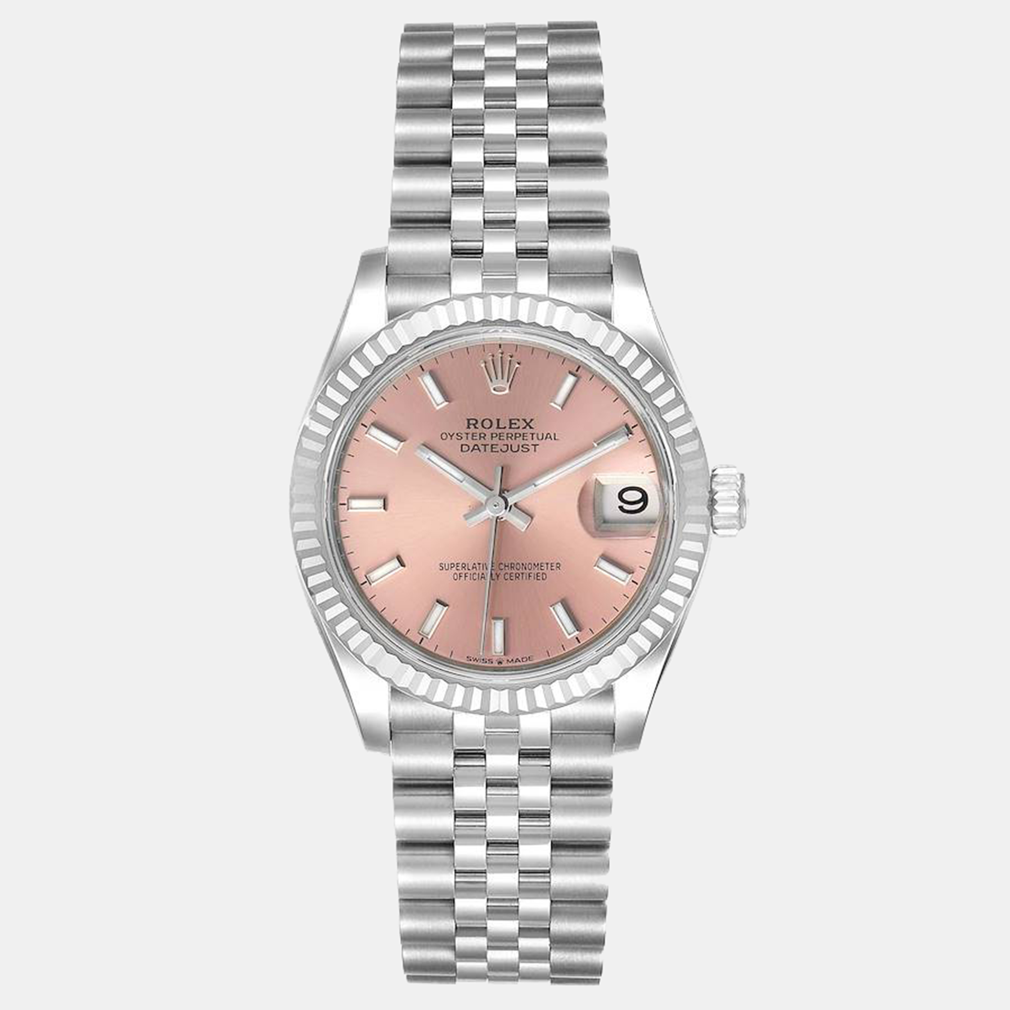 Rolex Pink 18K White Gold And Stainless Steel Datejust 278274 Women's Wristwatch 31 mm, Watches - Luxury Closet catalog