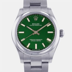 Rolex Green Stainless Steel Oyster Perpetual 277200 Automatic Women's Wristwatch 31 mm, Watches - Luxury Closet catalog