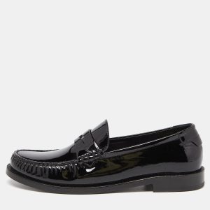 Saint Laurent Black Patent Leather Penny Le Loafers Size 37.5, Loafers & Slip-Ons - Luxury Closet catalog