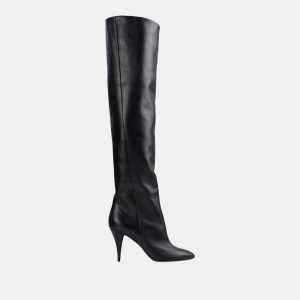 Saint Laurent Leather Knee Length Boots 37, Boots - Luxury Closet catalog
