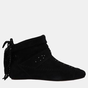 Saint Laurent Suede Ankle Boots Size 38, Boots - Luxury Closet catalog