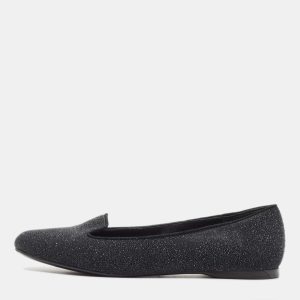 Yves Saint Laurent Black Glitter Suede Ballet Flats Size 37.5, Loafers & Slip-Ons - Luxury Closet catalog