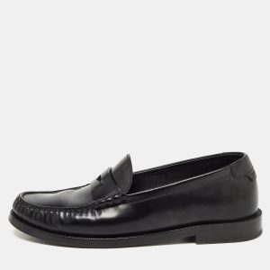 Saint Laurent Black Leather Slip On Loafers Size 35.5, Loafers & Slip-Ons - Luxury Closet catalog