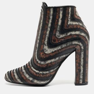 Salvatore Ferragamo Multicolor Leather Ankle Boots Size 37.5, Boots - Luxury Closet catalog