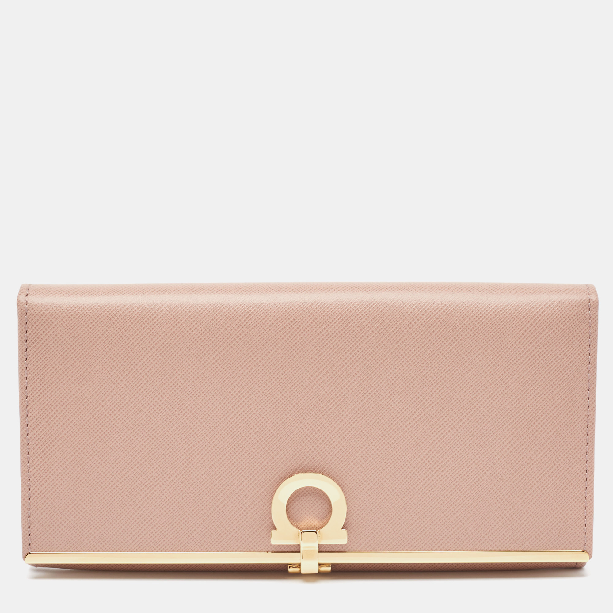 Salvatore Ferragamo Dusty Pink Leather Gancini Icona Continental Wallet, Wallets & Money Clips - Luxury Closet catalog