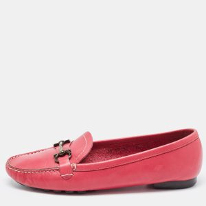 Salvatore Ferragamo Pink Leather Gancini Bit Loafers Size 39, Loafers & Slip-Ons - Luxury Closet catalog
