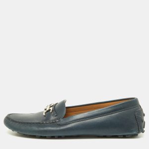 Salvatore Ferragamo Blue Leather Gancini Loafers Size 39, Loafers & Slip-Ons - Luxury Closet catalog