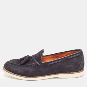 Santoni Navy Blue Suede Tassel Loafers Size 39, Loafers & Slip-Ons - Luxury Closet catalog