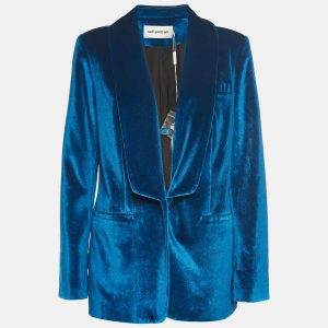 Self Portrait Blue Velvet Blazer L, Coats & Jackets - Luxury Closet catalog