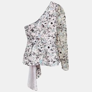 Self-Portrait Pink Sequin Tulle Constellation One-Shoulder Top L, Shirts & Tops - Luxury Closet catalog