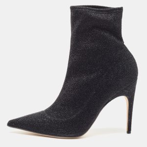 Sergio Rossi Black Stretch Fabric Ankle Boots Size 39, Boots - Luxury Closet catalog