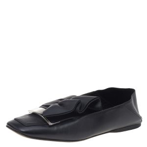 Sergio Rossi Black Leather Embellished Slip On Loafers Size 36, Loafers & Slip-Ons - Luxury Closet catalog