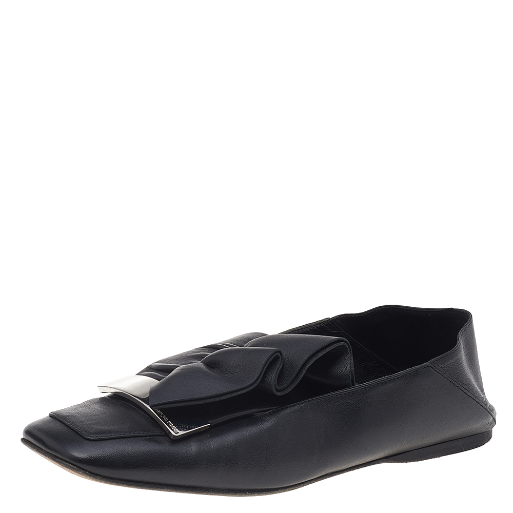Sergio Rossi Black Leather Embellished Slip On Loafers Size 36, Loafers & Slip-Ons - Luxury Closet catalog